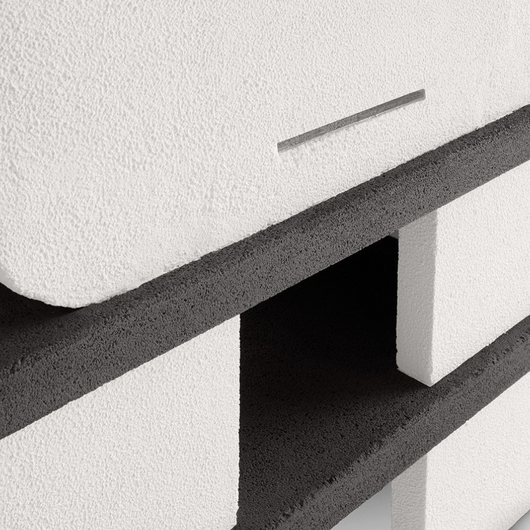 Barbecue in cemento orlando con griglia regolabile e piano d'appoggio