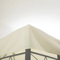 Copertura per Gazebo da Giardino Tetto Sostitutivo Anti-UV Impermeabile in Poliestere 3x4m, Beige