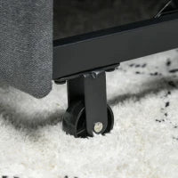 Divano Letto Clic Clac con Schienale Regolabile su 3 Livelli, in Tessuto Effetto Velluto, 148x87x88 cm, Grigio