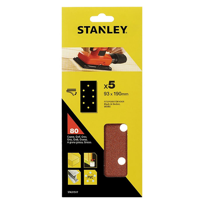 foglio in carta abrasiva da 1/3 per levigatrice or gr.  80 - black+decker cod:ferx.5041900nlm