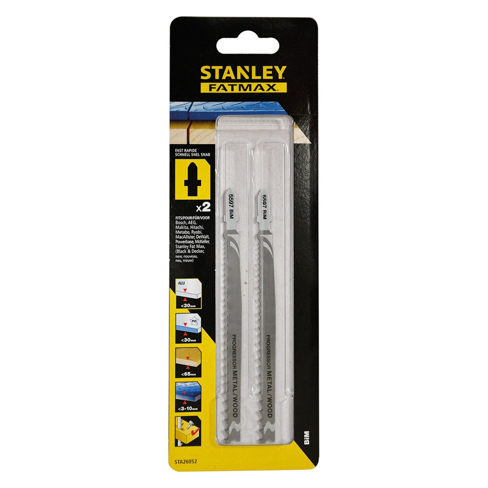 lama per seghetto alternativo '26052' 26052 spess. 3>65 mm - 2 pz cod:ferx.5123090nlm