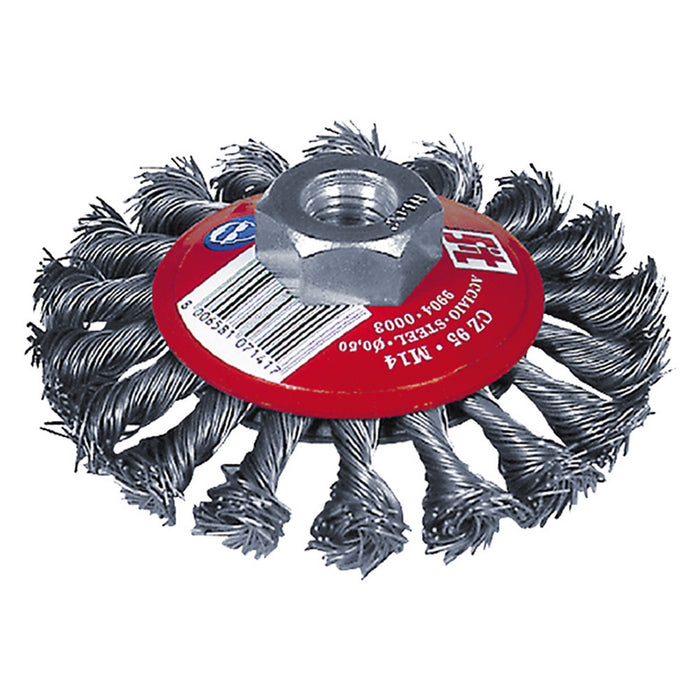 spazzola conica per smerigliatrice ø mm 95 codice 502770 cod:ferx.502770nlm