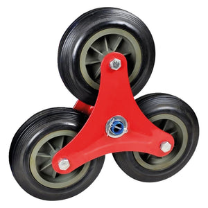 ruota gomma piena carrello per scale ø mm 160 x 20 (set 3 ruote) cod:ferx.3147310nlm