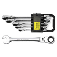 serie chiavi combinate a cricchetto snodate 5 pezzi cod:ferx.5130236nlm