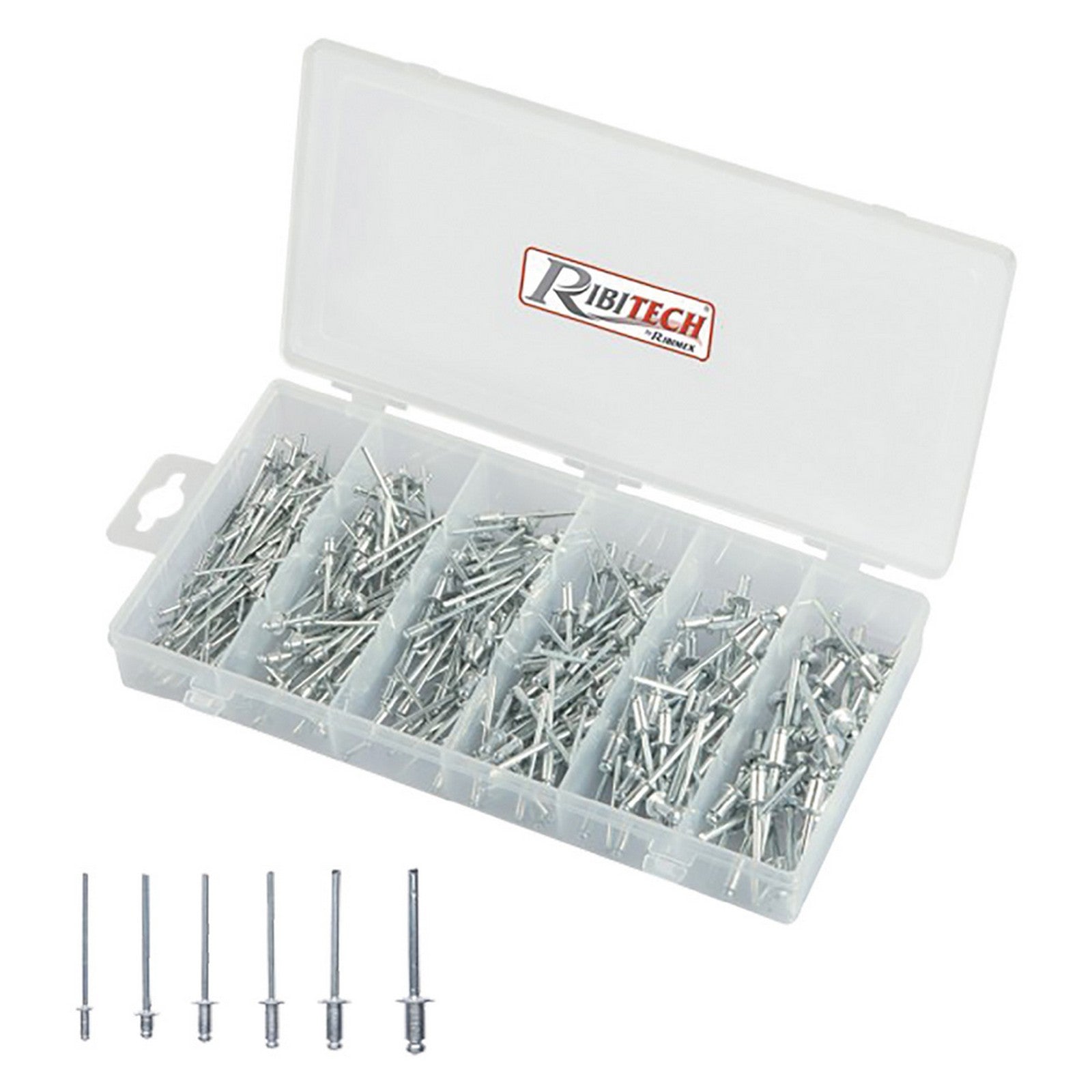 assortimento rivetti in alluminio totale 320 pz cod:ferx.340044nlm