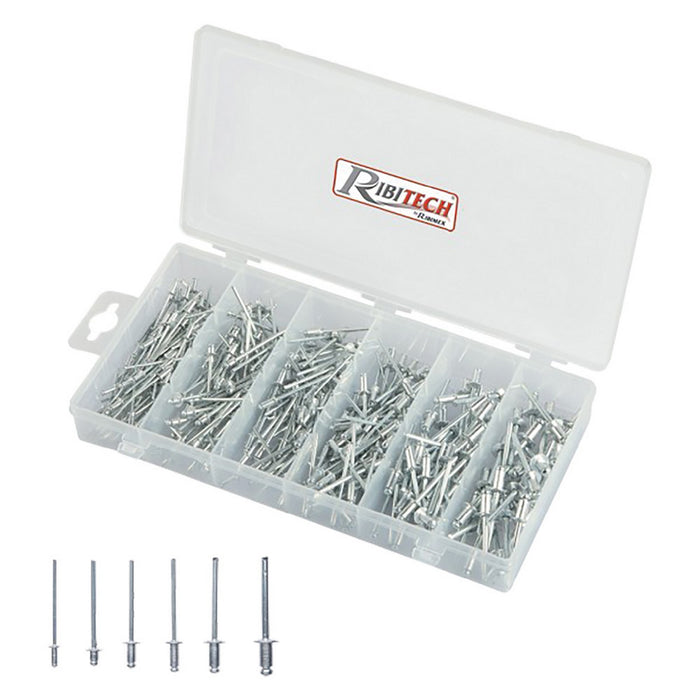 assortimento rivetti in alluminio totale 320 pz cod:ferx.340044nlm