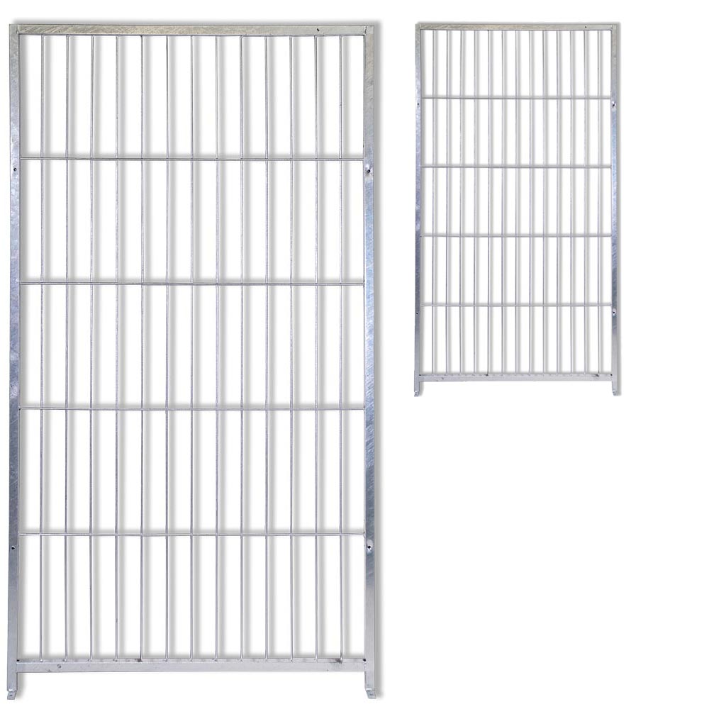 2 pannelli semplici in rete per box cani con zincatura elettrolitica ciascuno misura 100xh180 cm