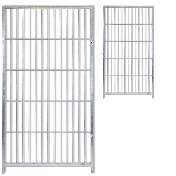 2 pannelli semplici in rete per box cani con zincatura elettrolitica ciascuno misura 100xh180 cm