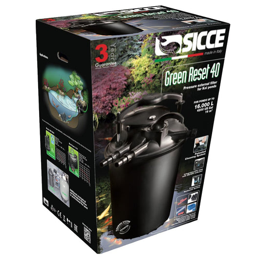 Sicce green reset 40 litri filtro esterno per laghetto con uvc