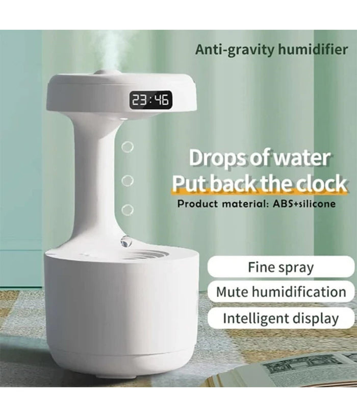 Umidificatore Aria Antigravità  Diffusore Aromi Goccia Acqua Orologio Aromaterapia         