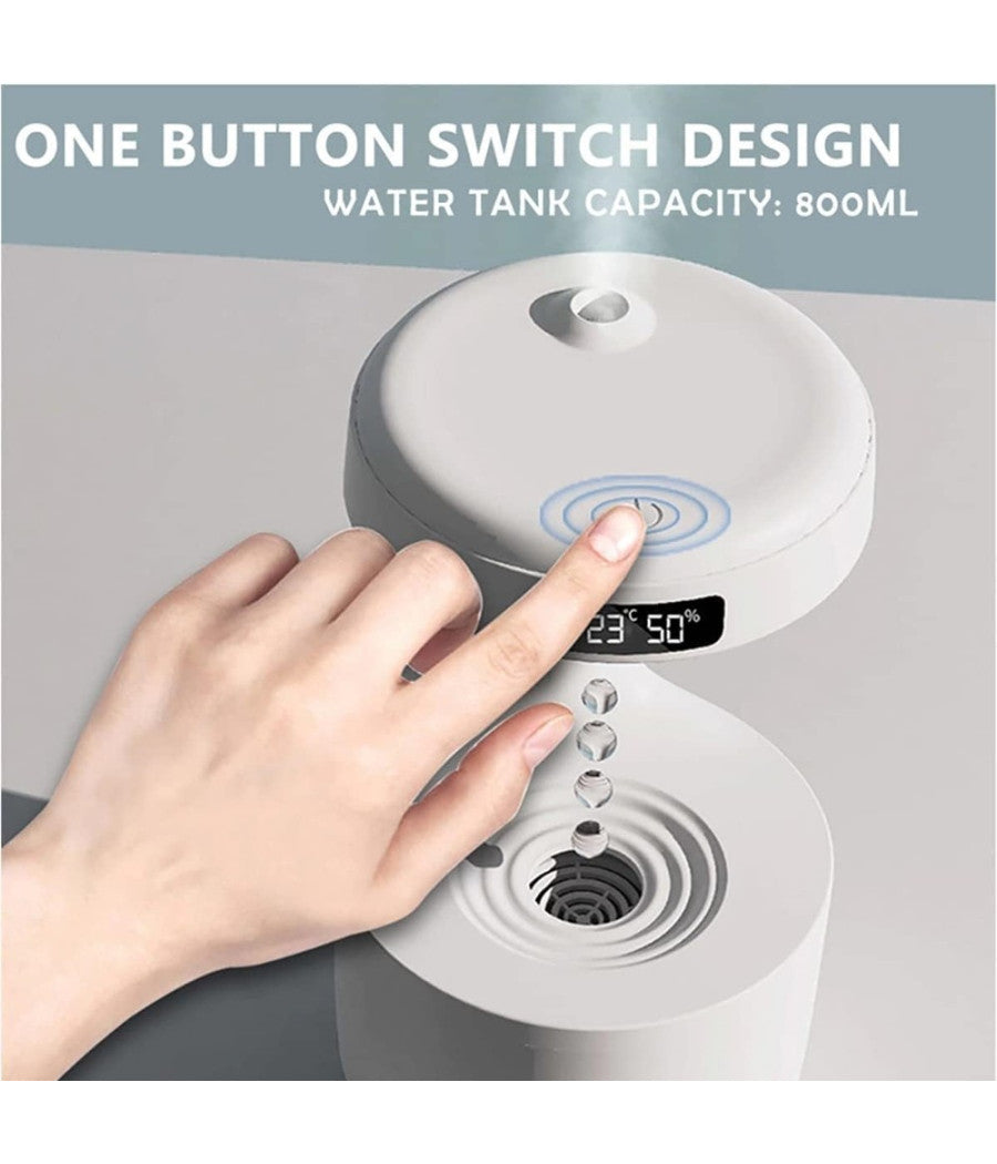 Umidificatore Aria Antigravità  Diffusore Aromi Goccia Acqua Orologio Aromaterapia         