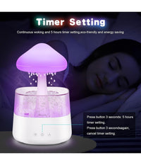 Umidificatore Nuvola Di Pioggia Diffusore Oli Essenziali Aromaterapia Con 7 Luci         