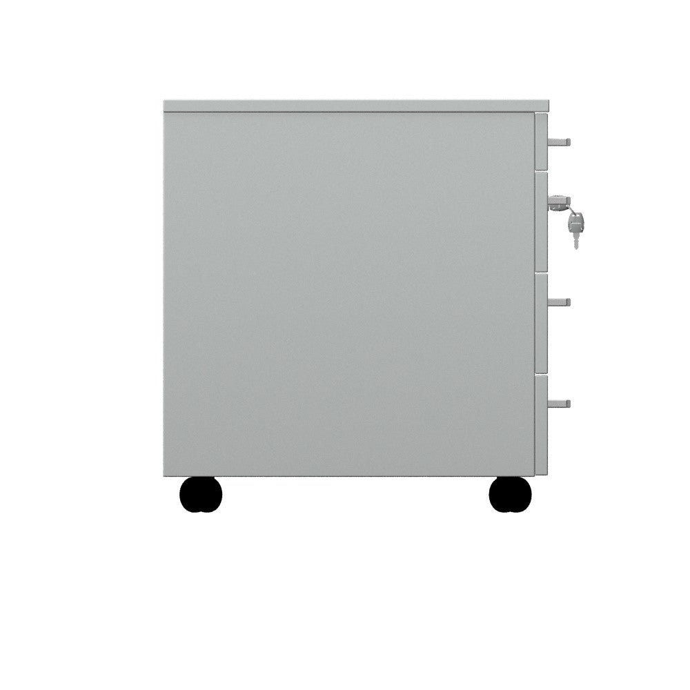 Cassettiera da ufficio con Rotelle LEVEL, L 42 x P 56 x H 61 cm (Grigio)
