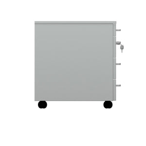 Cassettiera da ufficio con Rotelle LEVEL, L 42 x P 56 x H 61 cm (Grigio)