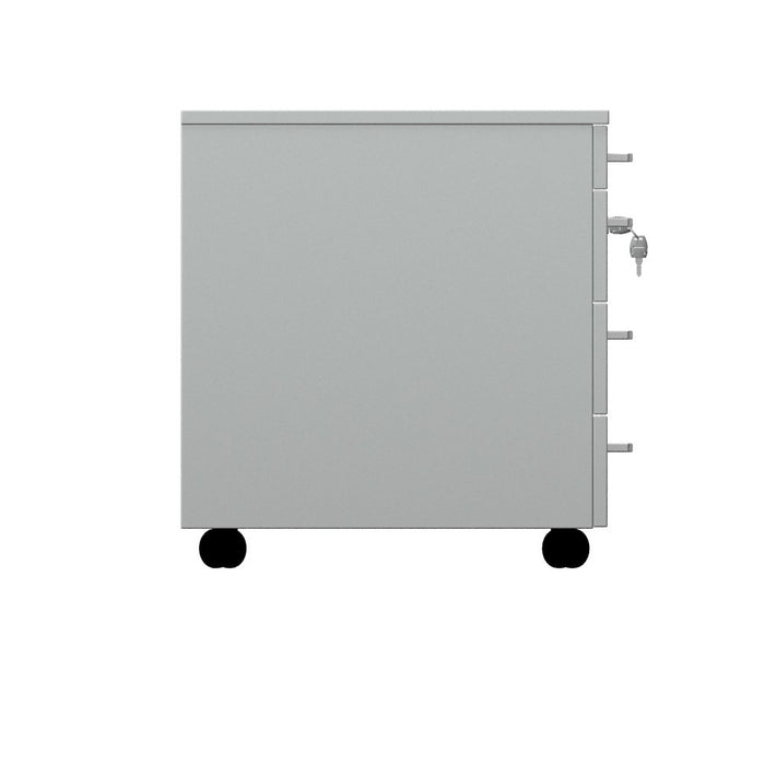 Cassettiera da ufficio con Rotelle LEVEL, L 42 x P 56 x H 61 cm (Grigio)