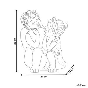 Statuetta decorativa in ferro a forma di bambini marrone per interni ed esterni Soggiorno