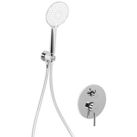 Set doccia a incasso in ottone argentato 3 modalità di getto a pioggia Funzione doccia a parete Sistema doccia a sospensione Stile moderno