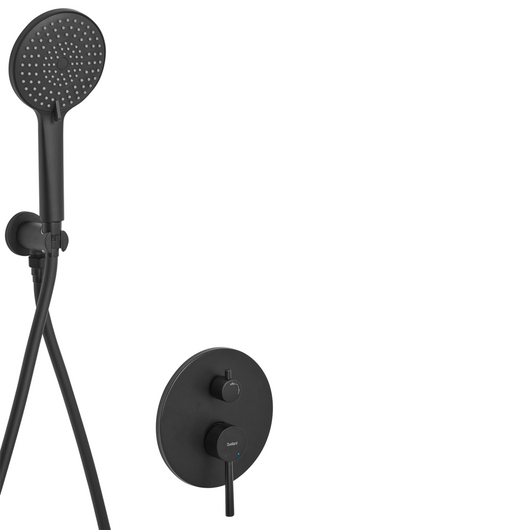 Set doccia a incasso in ottone nero 3 modalità di getto a pioggia Funzione doccia a parete Sistema doccia a sospensione Stile moderno