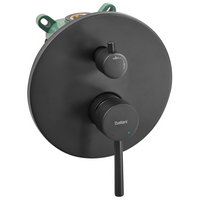 Set doccia a incasso in ottone nero 3 modalità di getto a pioggia Funzione doccia a parete Sistema doccia a sospensione Stile moderno