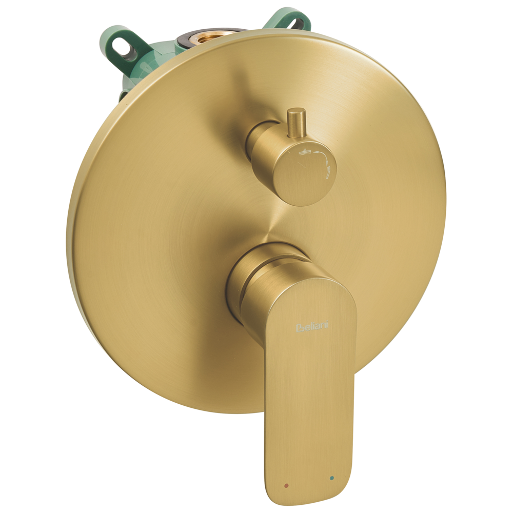 Set doccia a incasso in ottone oro 3 modalità di getto a pioggia Funzione doccia a parete Sistema doccia a sospensione Stile moderno