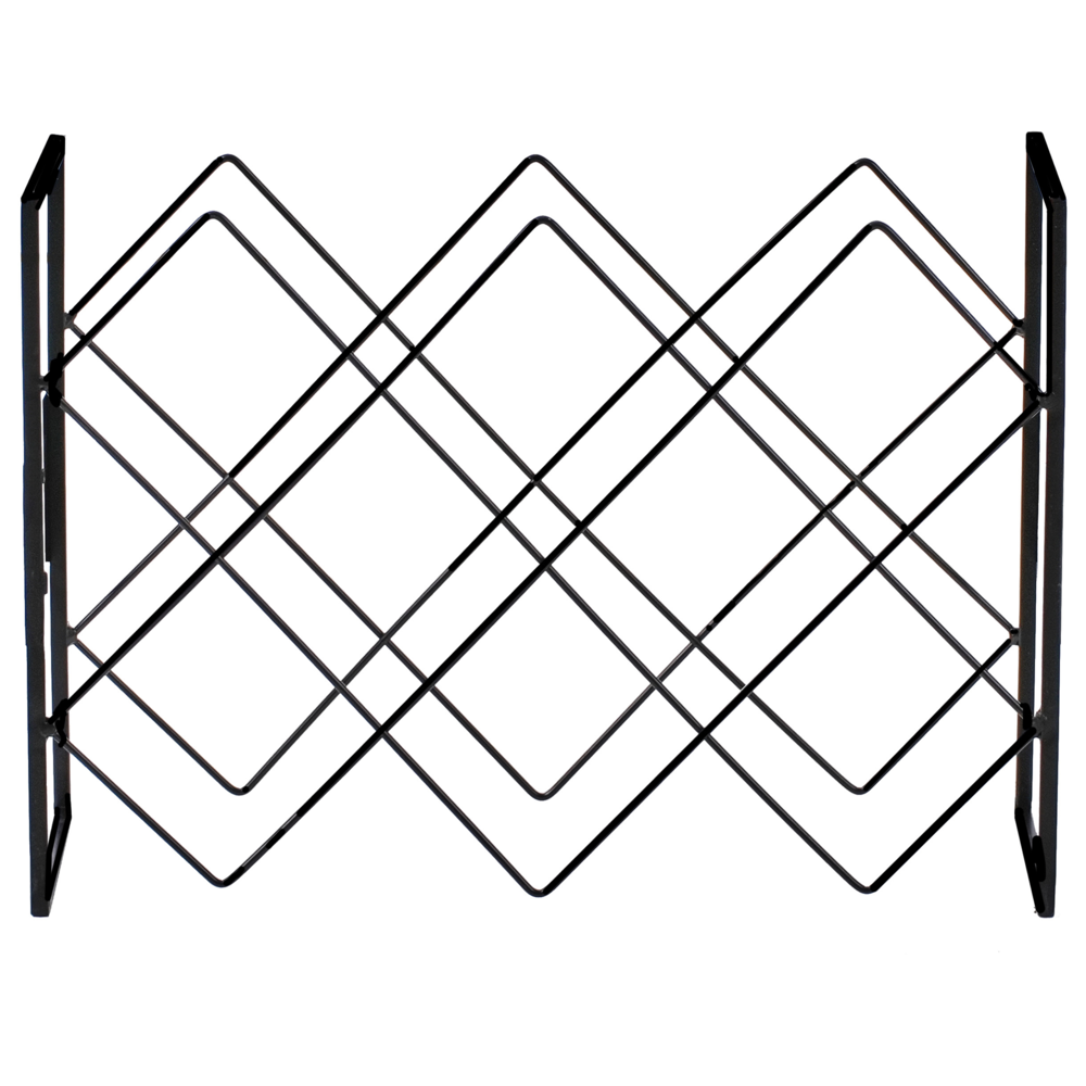 Portabottiglie irregolare in ferro e metallo per bottiglie nero stile tradizionale