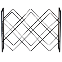 Portabottiglie irregolare in ferro e metallo per bottiglie nero stile tradizionale