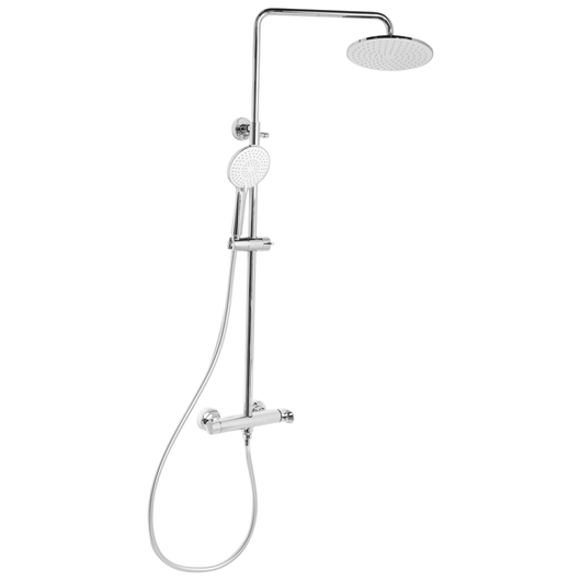 Set doccia miscelatore in ottone 3 modalità di getto con funzione pioggia appeso a muro argento stile moderno