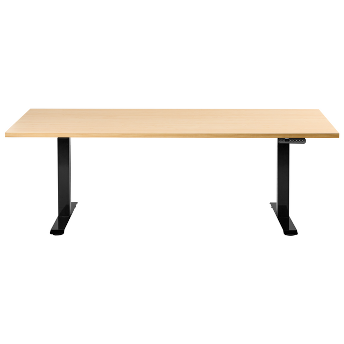 Scrivania regolabile in altezza elettricamente nero 180 x 72 cm Struttura in acciaio verniciato a polvere