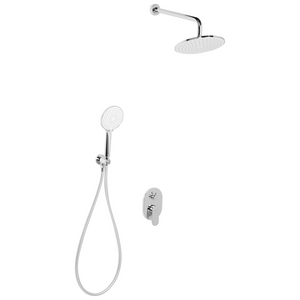 Set doccia a incasso in ottone argentato 3 modalità di getto a pioggia Funzione doccia a parete Sistema doccia a sospensione Stile moderno