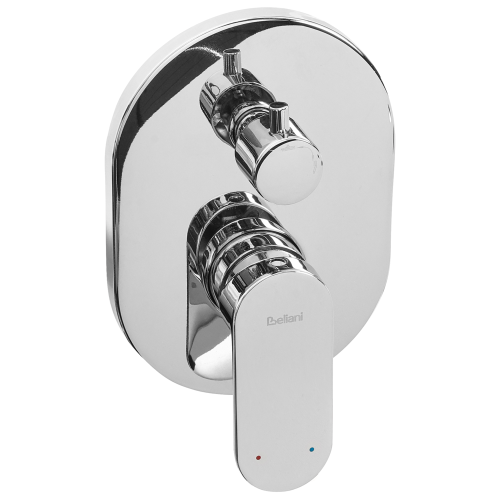 Set doccia a incasso in ottone argentato 3 modalità di getto a pioggia Funzione doccia a parete Sistema doccia a sospensione Stile moderno