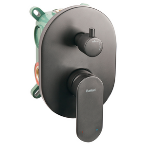 Set doccia a incasso in ottone nero 3 modalità di getto a pioggia Funzione doccia a parete Sistema doccia a sospensione Stile moderno