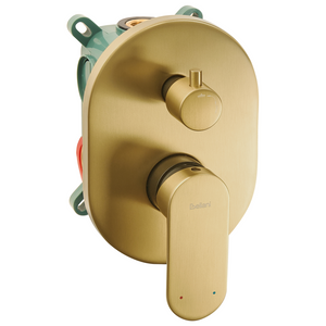 Set doccia a incasso in ottone oro 3 modalità di getto a pioggia Funzione doccia a parete Sistema doccia a sospensione Stile moderno