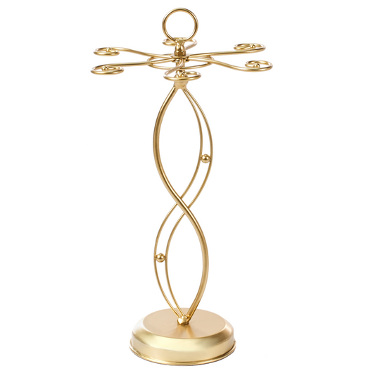 Portabicchieri da vino e glam di forma irregolare per bicchieri in ferro oro stile moderno