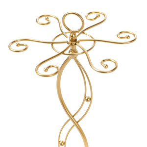 Portabicchieri da vino e glam di forma irregolare per bicchieri in ferro oro stile moderno