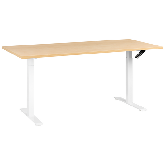 Scrivania regolabile in altezza elettricamente bianco 180 x 72 cm Struttura in acciaio verniciato a polvere
