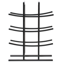 Portabottiglie irregolare in ferro per bottiglie Nero stile moderno