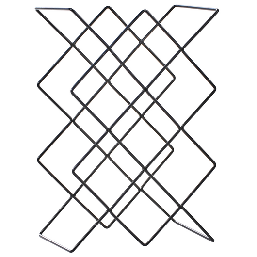 Portabottiglie in ferro di forma artistica irregolare per bottiglie nero stile moderno