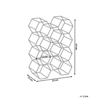 Organizzatore di vino a nido d'ape in ferro per bottiglie nero stile moderno