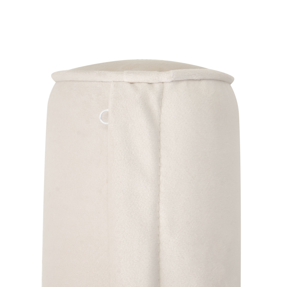 Chaise longue Rivestimento in velluto Beige con contenitore a versione Destra con supporto