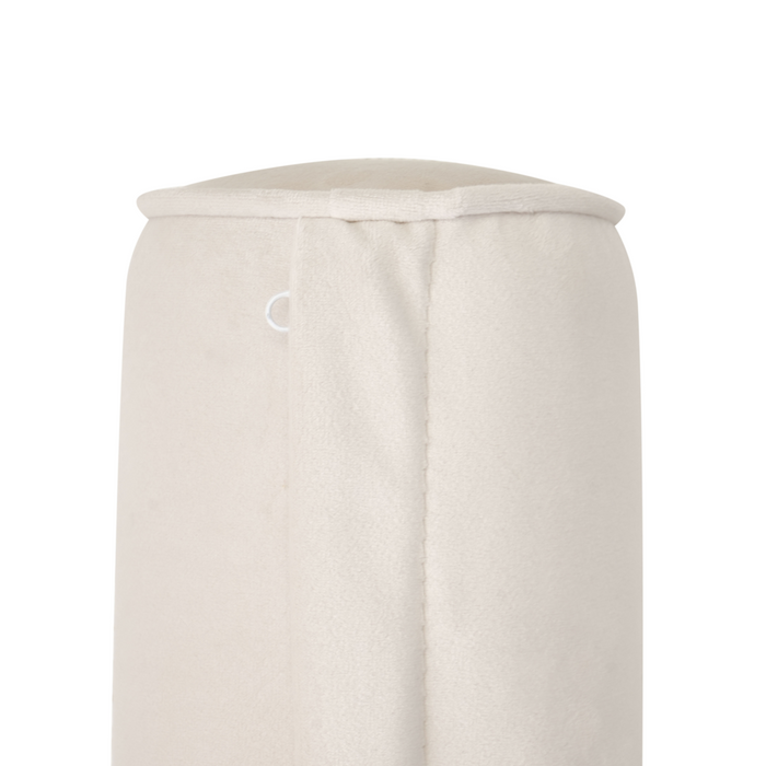 Chaise longue Rivestimento in velluto Beige con contenitore a versione Destra con supporto