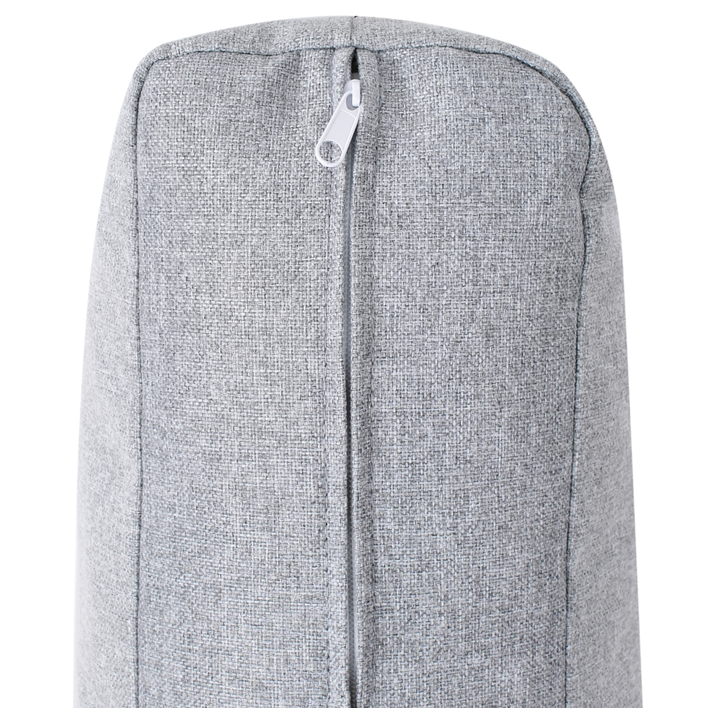 Poltrona da giardino grigia con struttura sintetica sedia da esterno con cuscini stile moderno