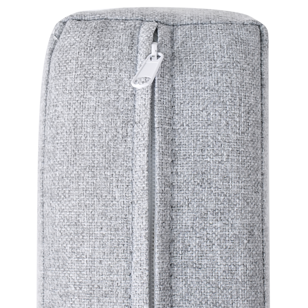 Poltrona da giardino grigia con struttura sintetica sedia da esterno con cuscini stile moderno