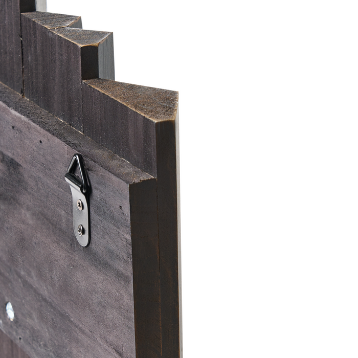 Appendiabiti a muro in legno di abete nero, metallo dorato, ganci, appendiabiti decorativo, accessorio per corridoio, stile retrò industriale