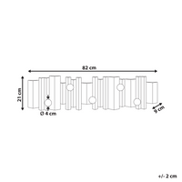Appendiabiti a muro in legno di abete nero, metallo dorato, ganci, appendiabiti decorativo, accessorio per corridoio, stile retrò industriale