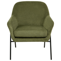 Poltrona verde con rivestimento in poliestere e struttura in metallo Moderno