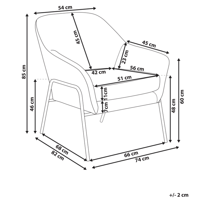 Poltrona beige con rivestimento in poliestere e struttura in metallo Moderno