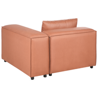 Divano angolare a 1 posto Modulo in ecopelle marrone dorato Brande stile moderno