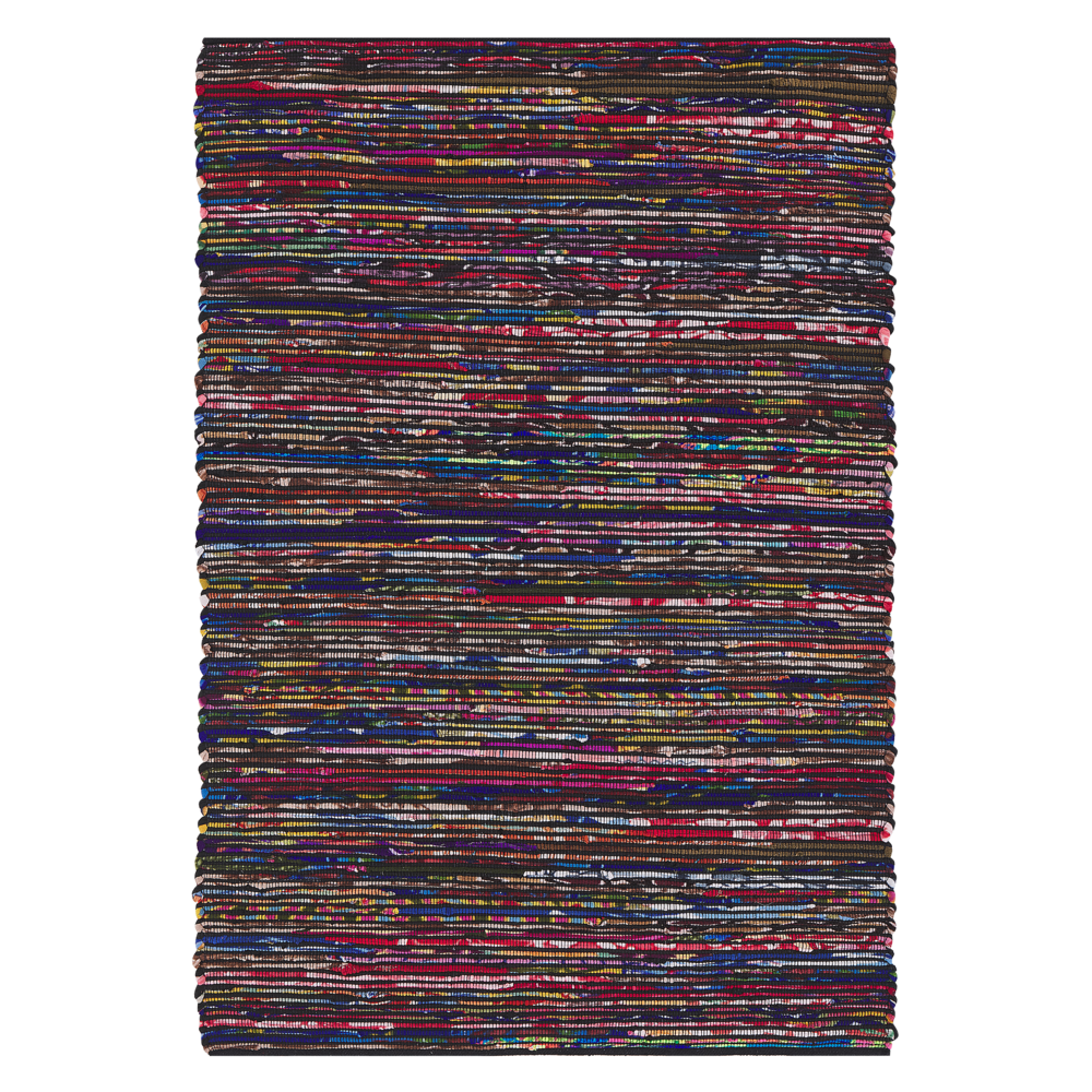 Tappeto Cotone Multicolore Scuro 140 x 200 cm Rettangolare Fatto a Mano Boho Eclettico