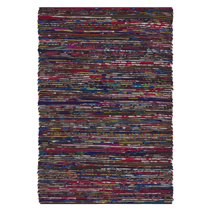 Tappeto Cotone Multicolore Scuro 140 x 200 cm Rettangolare Fatto a Mano Boho Eclettico
