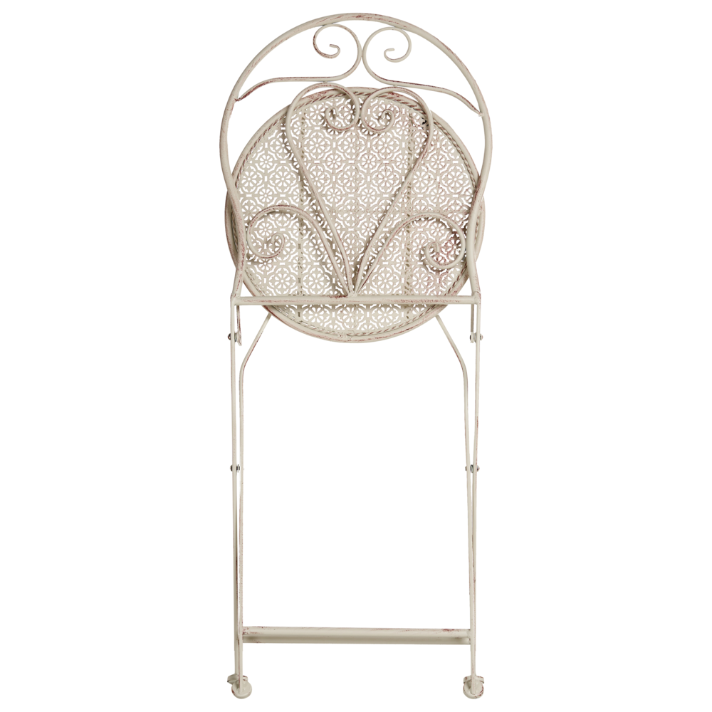 Set da bistrot da giardino in metallo beige chiaro stile vintage